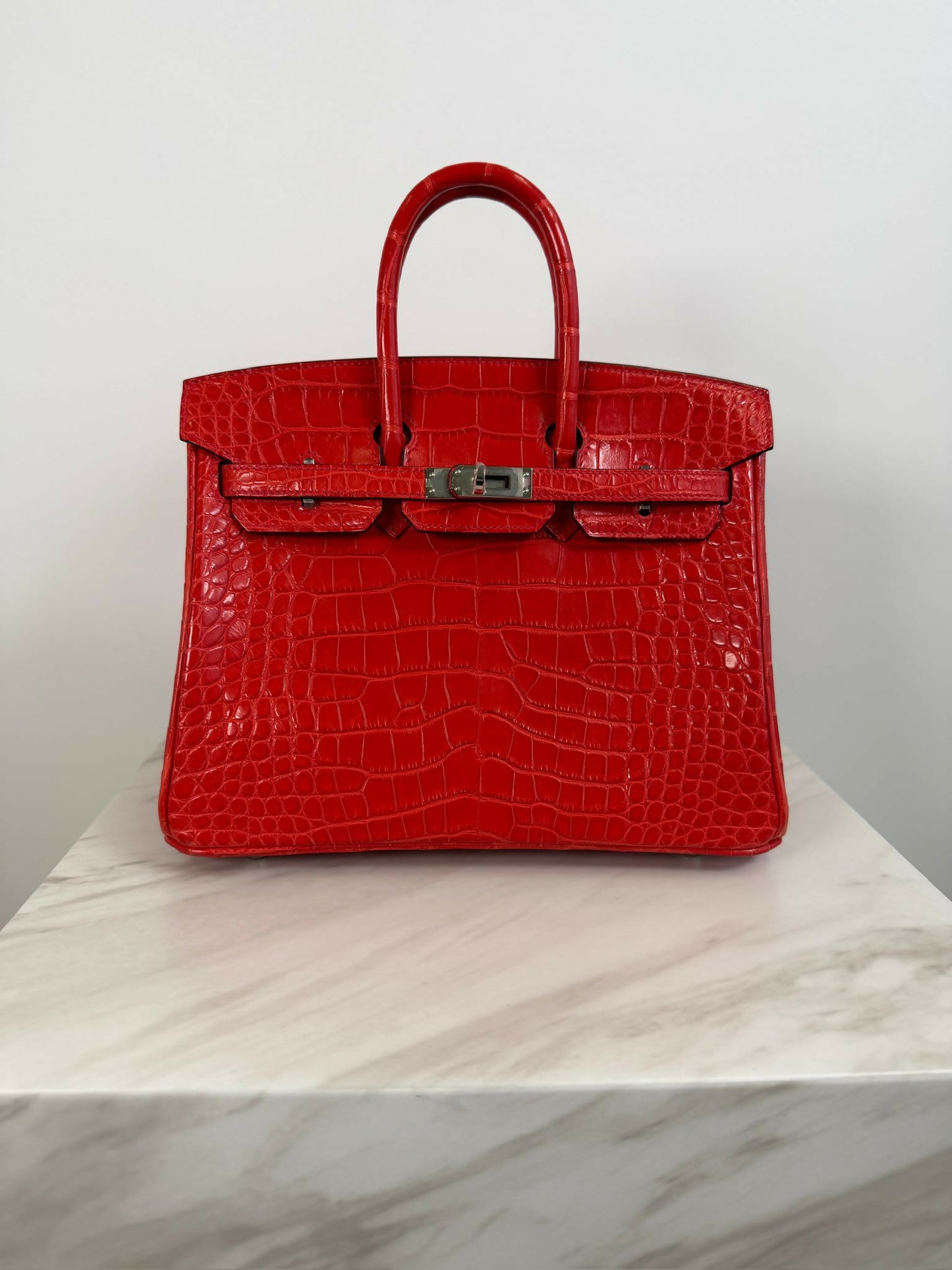 Preloved Hermès Birkin 25 Geranium Matte PHW Y 2021