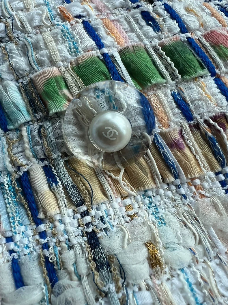 Chanel 2018 multicolor fringed coat