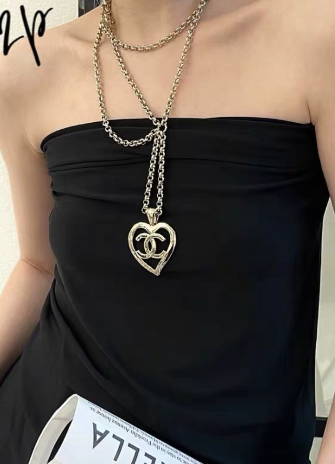 Chanel gold chain heart belt