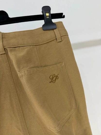 Loro Piana linen flared casual pants
