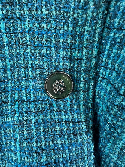 Chanel 22P Blue Oversized Denim Woven Jacket