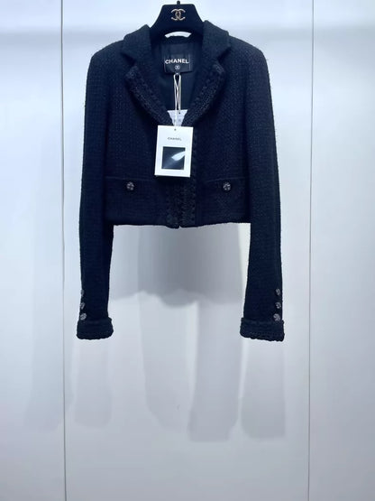 Chanel black tweed jacket