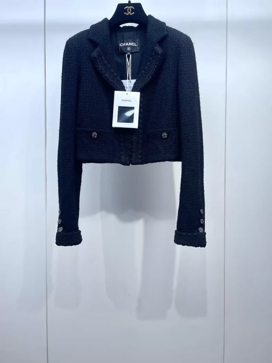Chanel black tweed jacket