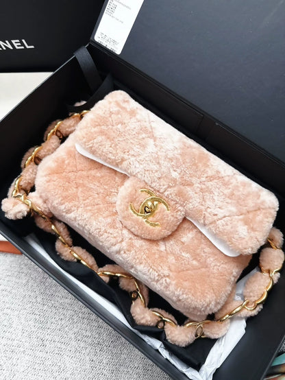 Chanel 24K orange Teddy CF shoulder bag
