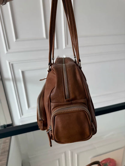 Miu Miu's Spring/Summer 2024 vintage style brown tote