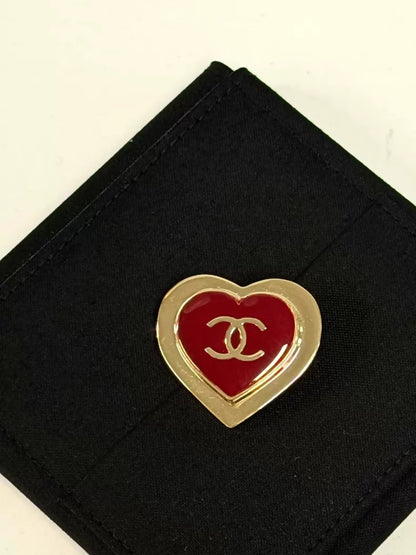 Chanel 26P Red Heart Brooch