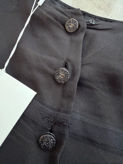 Chanel 24p Black Silk jacket & skirt set