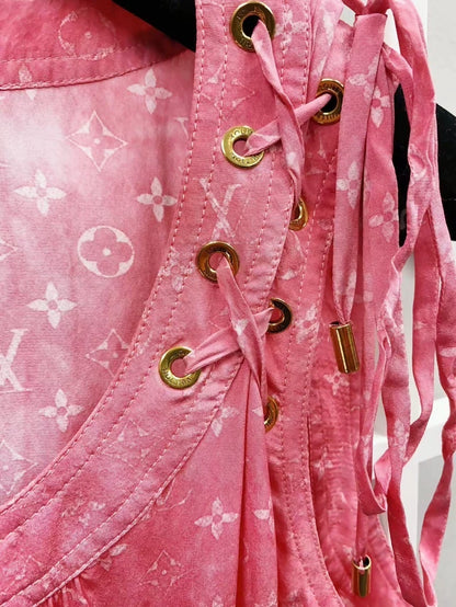 Louis Vuitton 22 pink silk dress