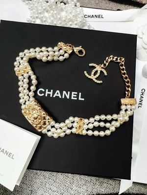 Chanel 23k pearl necklace