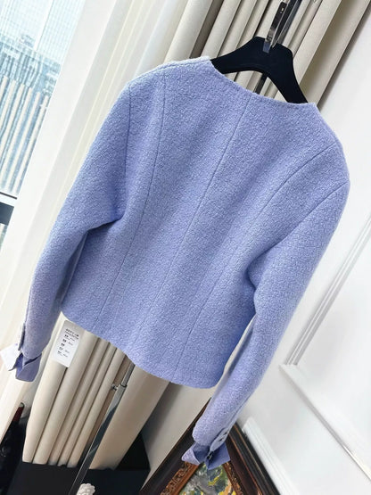 Chanel 24A purple tweed jacket