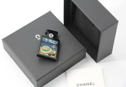 Chanel 18S Resin Beach Black Perfume Bottle Brooch