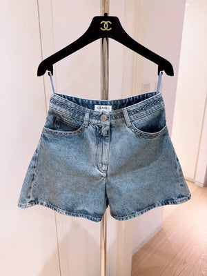 Chanel A-line Denim Shorts