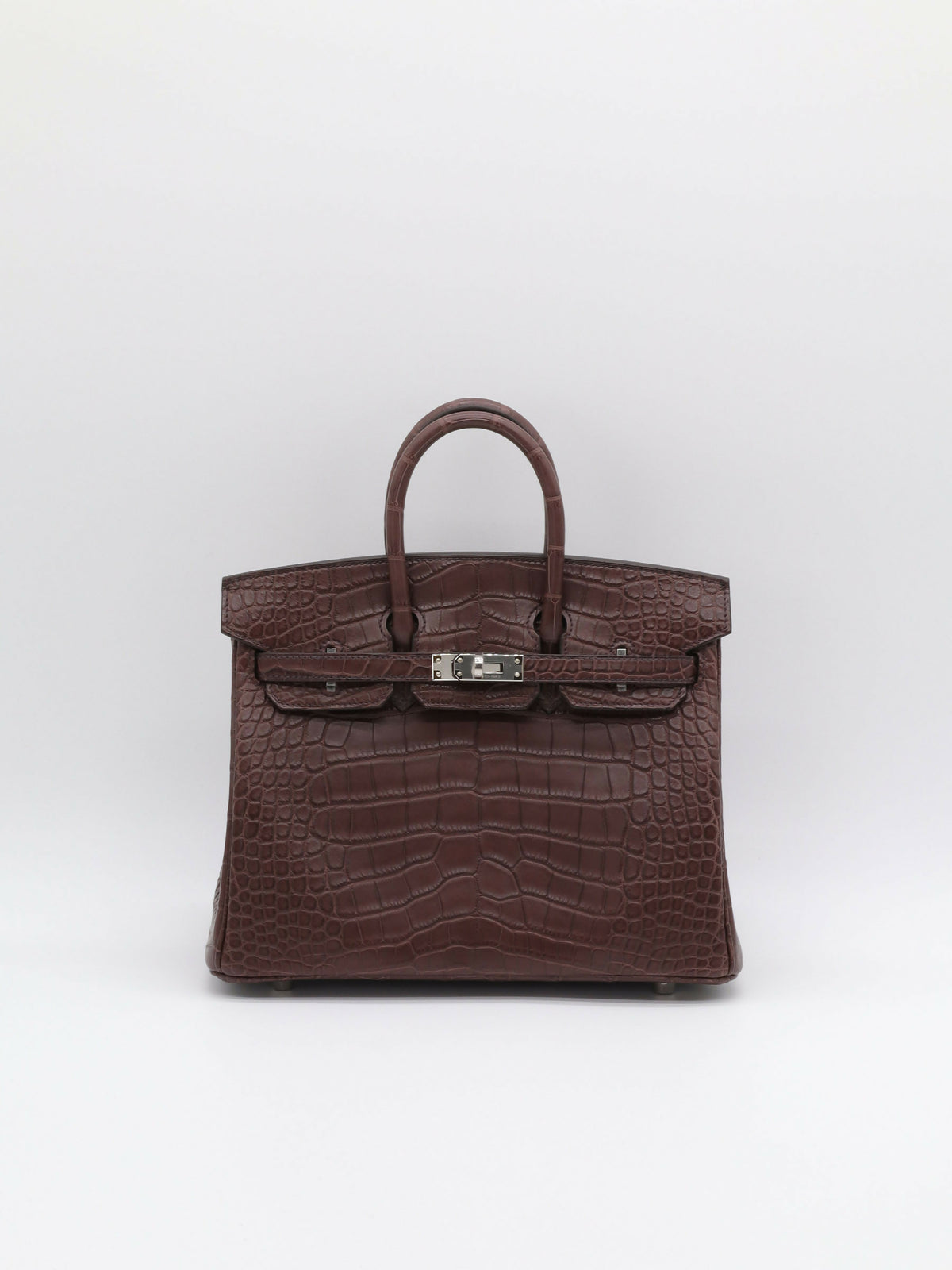 Hermès Birkin 25 Havane Matte Alligator Palladium hardware