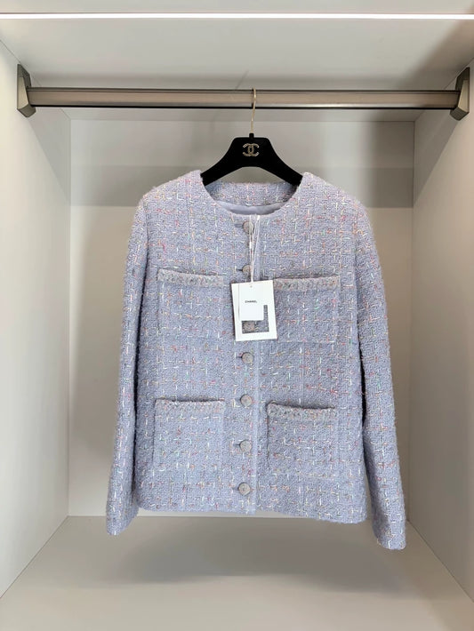 Chanel 25B Purple tweed Jacket