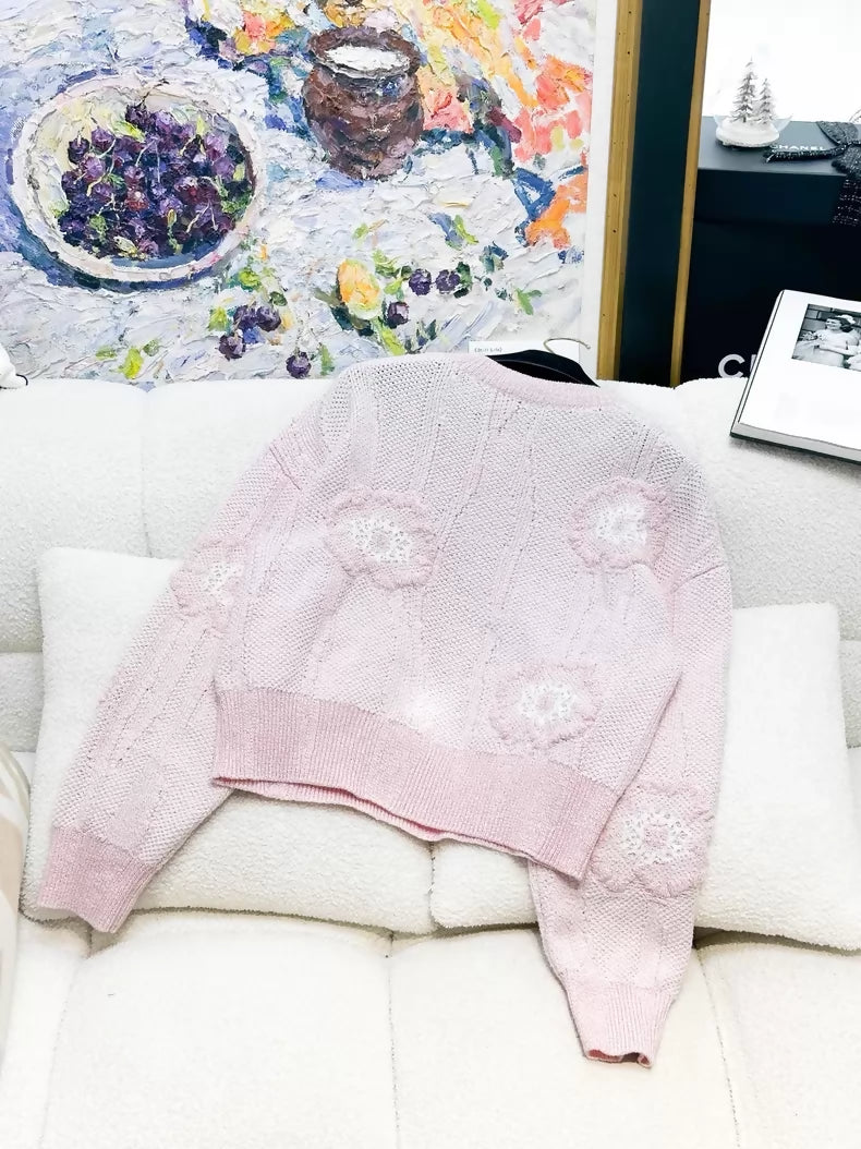 Chanel 23S pink knit top