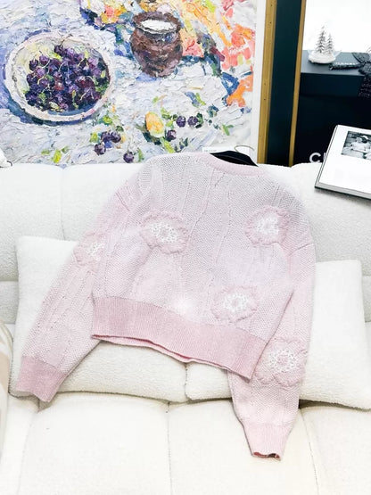Chanel 23S pink knit top