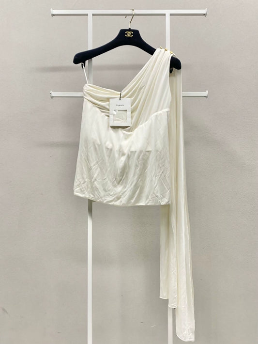 Chanel 16A ecru silk top
