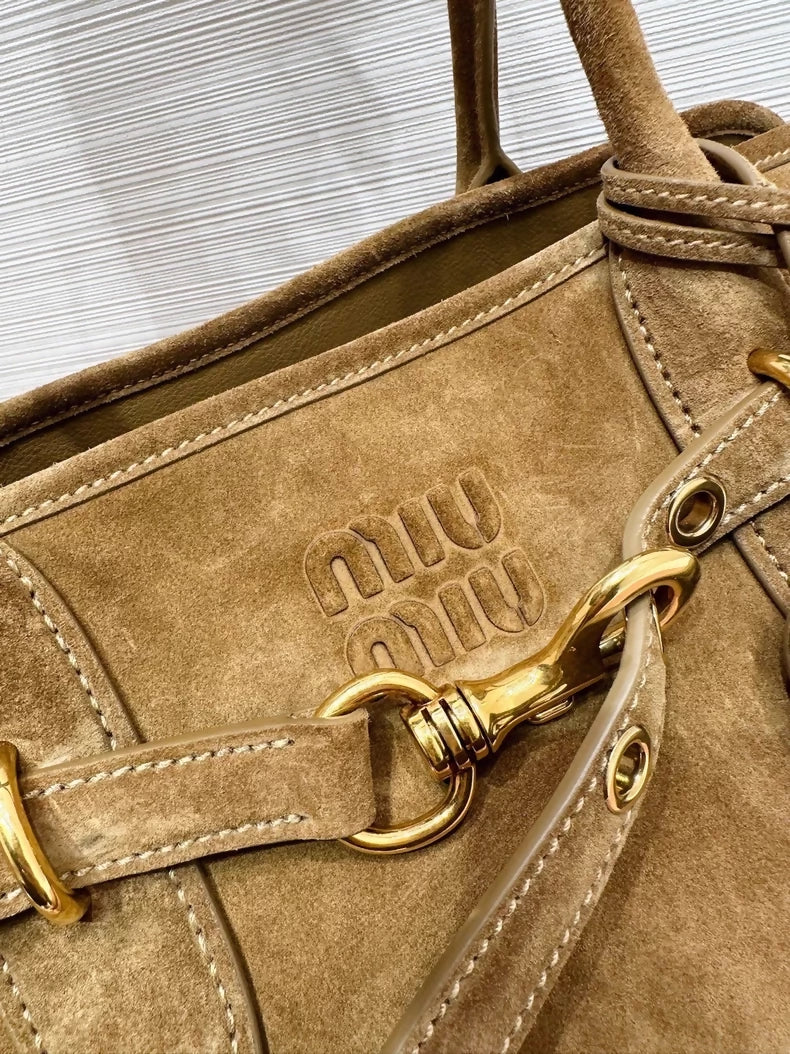 Miu Miu 25S Spring/Summer New Aventure Brown Suede Bag