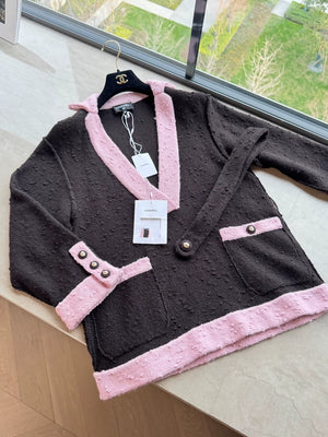 Chanel 24K black and pink pullover dress