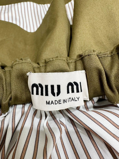 Miu Miu 26 olive green mini skirt