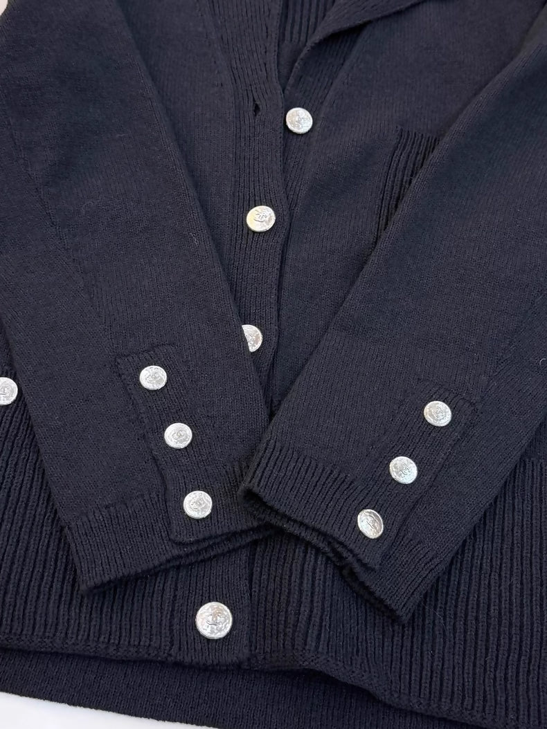 Chanel 24k black cardigan