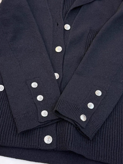 Chanel 24k black cardigan