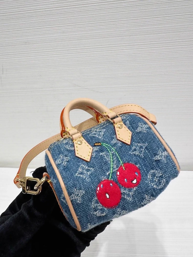 Louis Vuitoon mini cherry Speedy bag charm