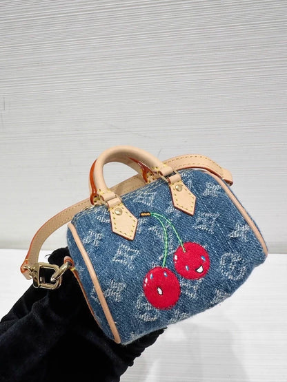 Louis Vuitoon mini cherry Speedy bag charm