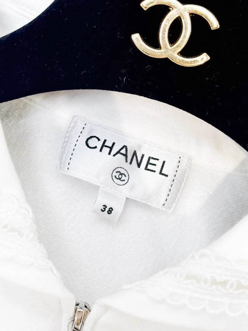 Chanel 24M white lace top