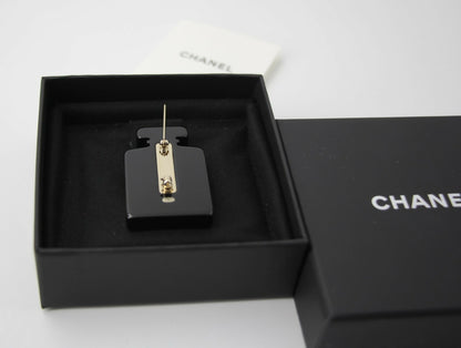 Chanel 18S Resin Beach Black Perfume Bottle Brooch
