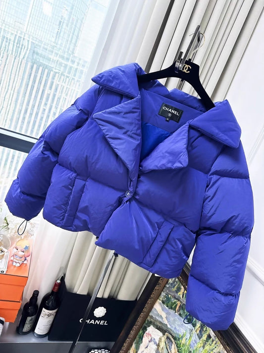 Chanel 19k blue puffer jacket