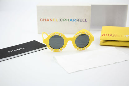 Chanel 2019 CC Pharrell Yellow Sunglasses
