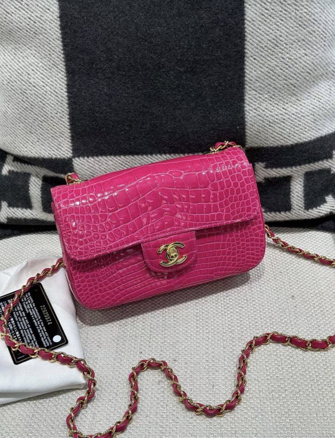 Chanel Hot Pink Alligator mini Double Flap Bag – Wararni.com