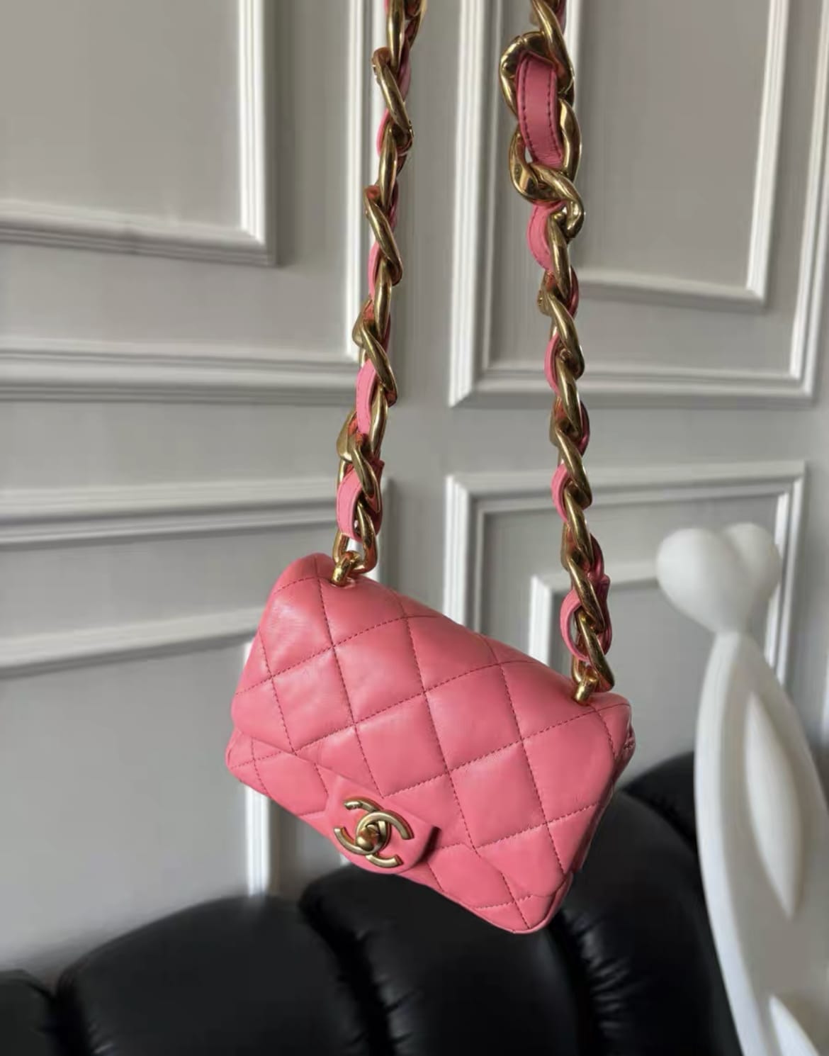 Chanel 22S Funky Town Flap Bag Pink Calfskin