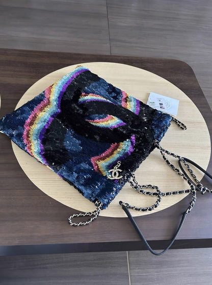 Chanel21 sequin rainbow tote