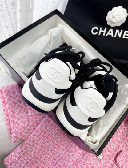 Chanel 23B new black sneakers