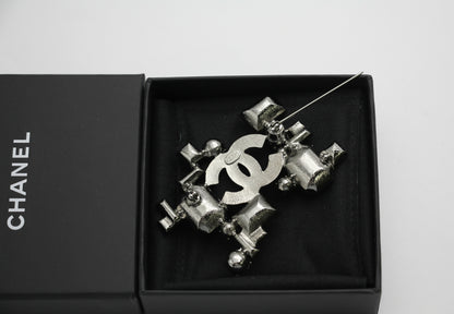 Chanel Vintage 05P Coloured Rhinestones Blue Brooch