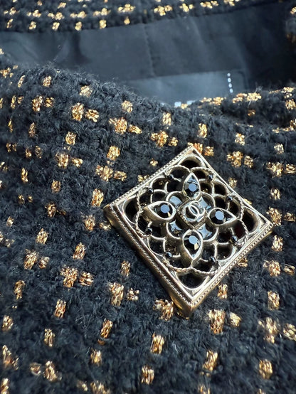 Chanel Byzantine!! Extremely rare black and gold jacket