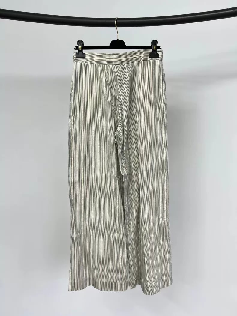 Dior button-down striped wide-leg pants