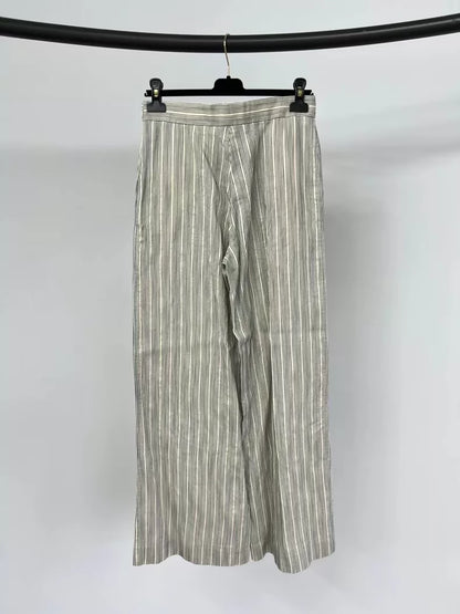 Dior button-down striped wide-leg pants