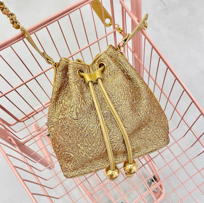 CHANEL 1991-1994 brocade bucket bag