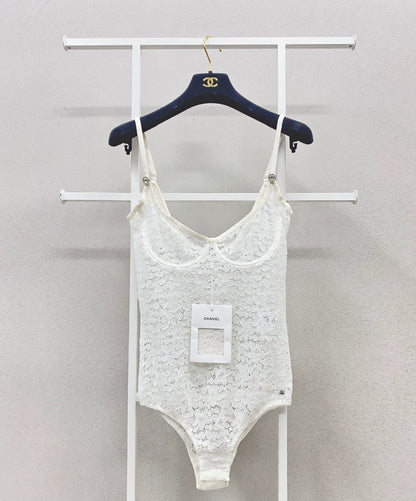 Chanel 21K white one-piece camisole