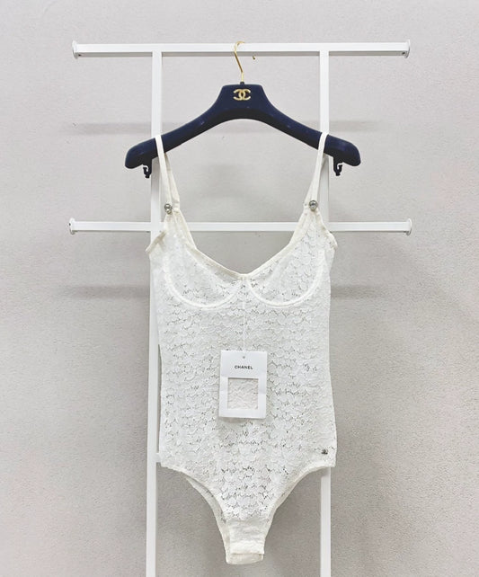 Chanel 21K white one-piece camisole