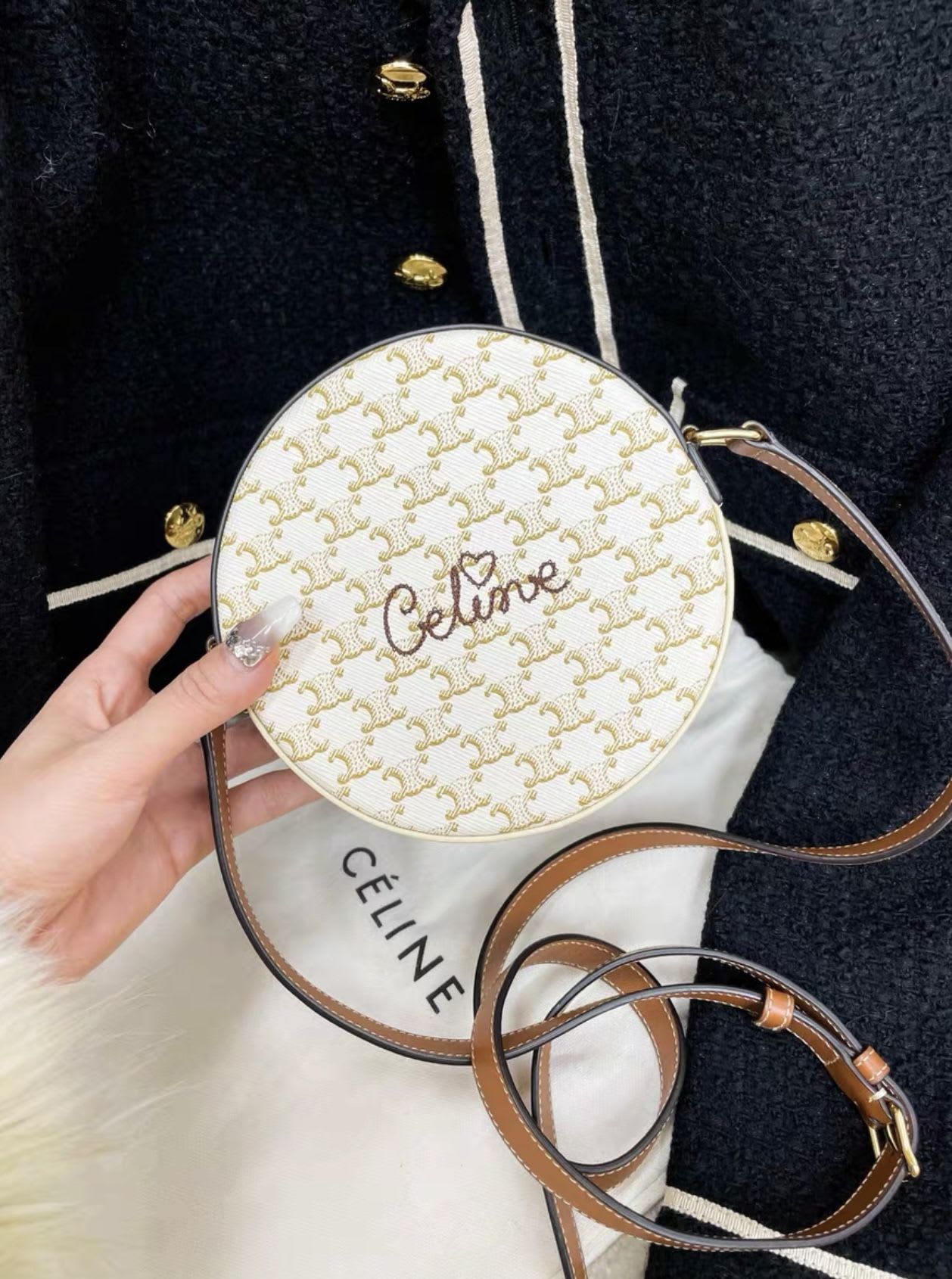 Celine Arc de Triomphe Round Bag