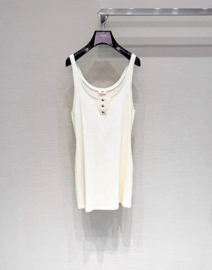 CELINE celine 24 white sequin dress - Small Dress - Secondhand luxury from Wararni