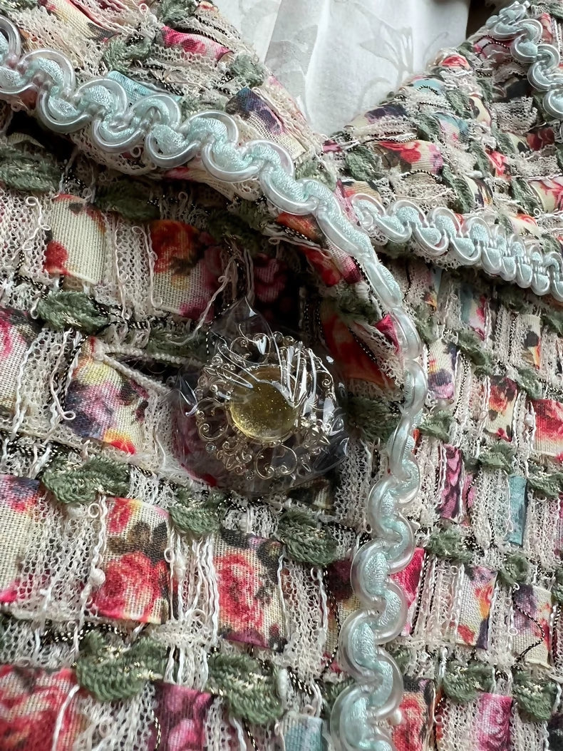 Chanel vintage rose tweed jacket