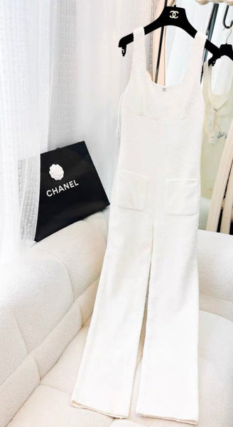 Chanel 23M coco beach White jumpsuit size 34FR – Wararni.com