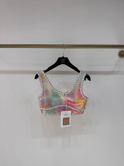 Chanel 24C sequined rainbow vest top