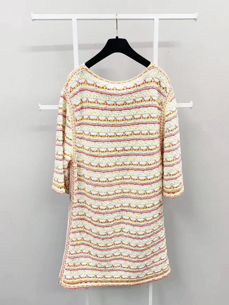 Chanel 2019 beach series tweed dress