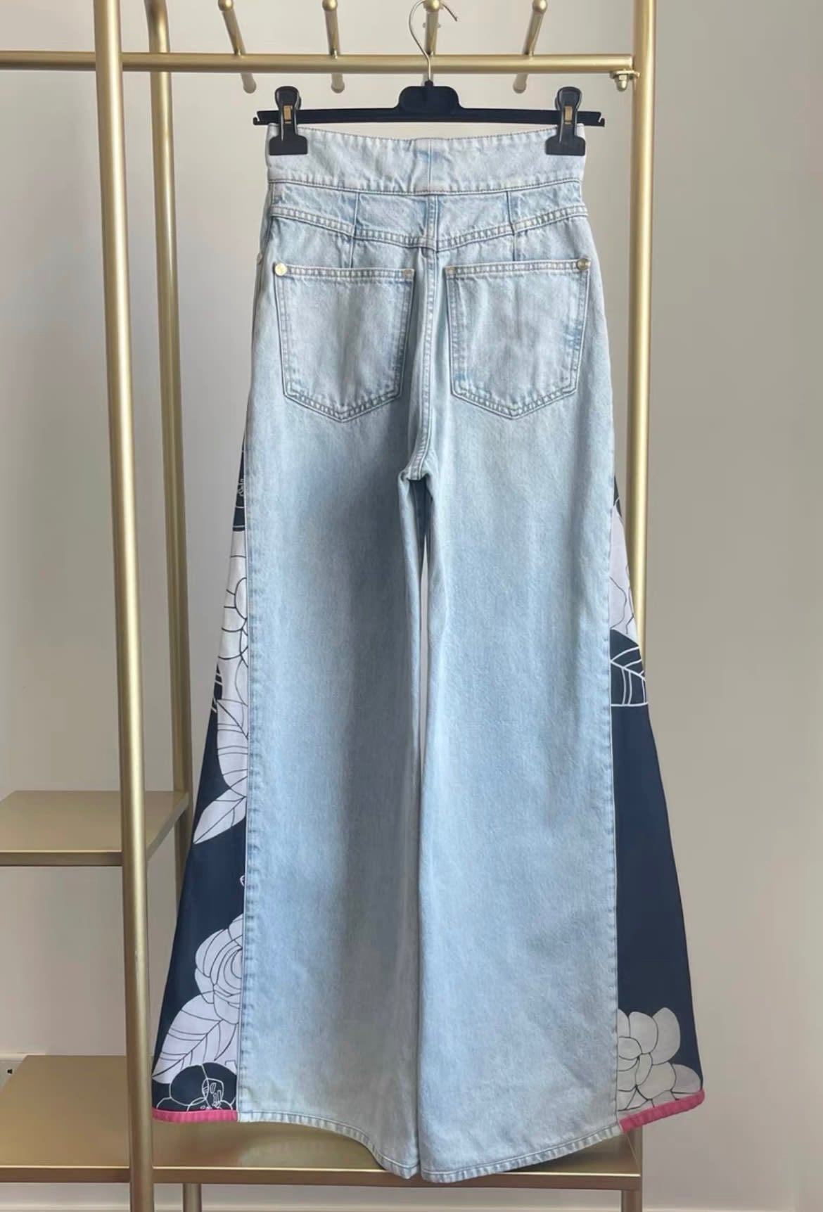 Chanel 2021 early spring 21c denim wide-leg pants fr34